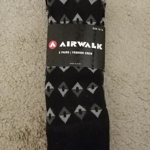 Airwalk fashion crew socks, 3 pairs